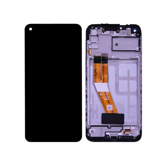 Touch+Display+Frame Samsung Galaxy M11/M115F Service Pack Preto